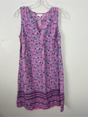 J. Jill 100% Linen Floral Dress